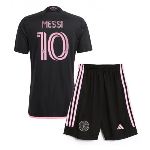 Fotbalové Dres Inter Miami Lionel Messi #10 Dětské Venkovní 2024-25 Krátký Rukáv (+ trenýrky)